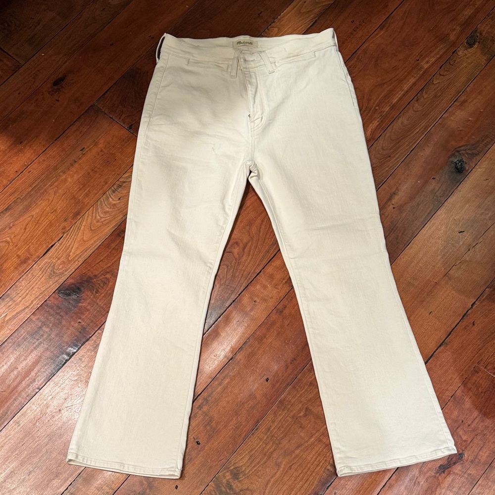 Cream Flared Pants Madewell